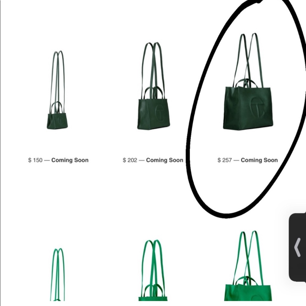 Green Telfar NEW in dust bag w/ receipt. SOLD OUT